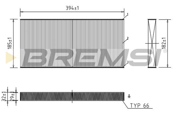 Filter, interior air - FC0164 BREMSI