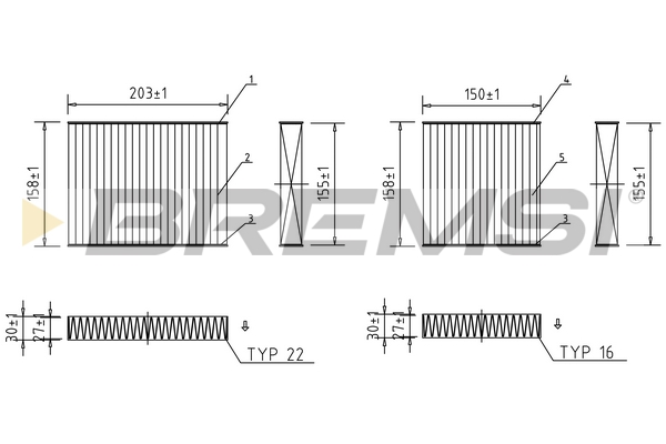 Filter, interior air - FC0166A BREMSI