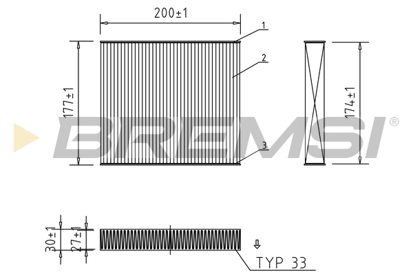 Filter, interior air - FC0167 BREMSI
