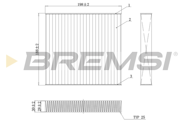Filter, interior air - FC0171C BREMSI