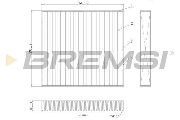 filtras, salono oras - FC0177C BREMSI