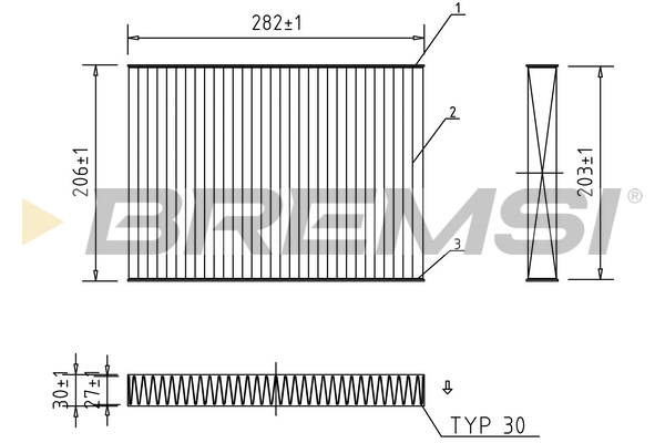 Filter, interior air - FC0181A BREMSI