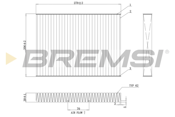 filtras, salono oras - FC0181 BREMSI