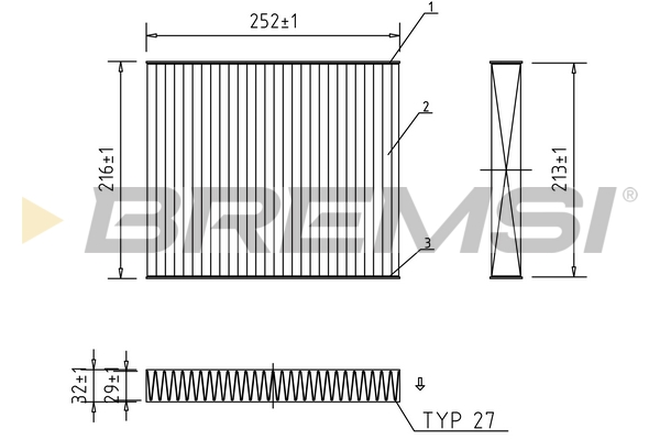 Filter, interior air - FC0183A BREMSI