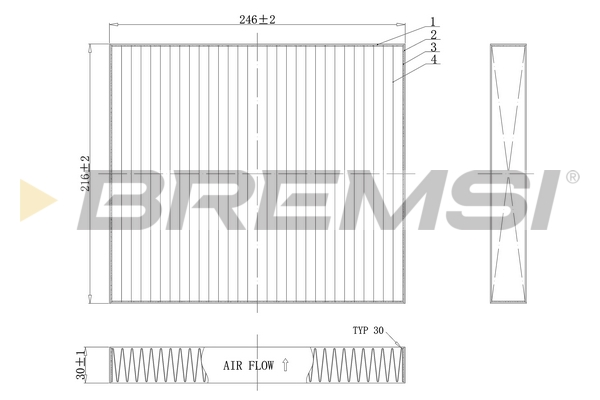 Filter, interior air - FC0183C BREMSI