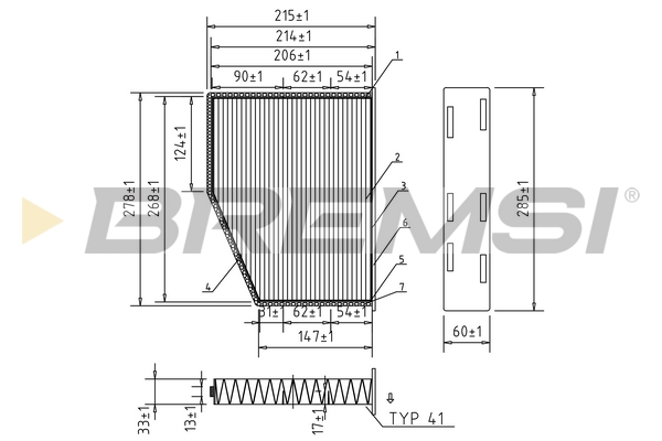 Filter, interior air - FC0190 BREMSI