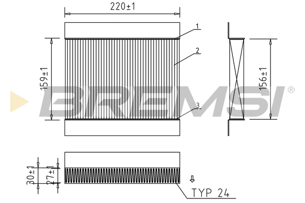Filter, interior air - FC0197A BREMSI