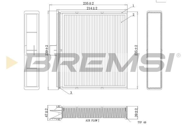 Filter, interior air - FC0401 BREMSI