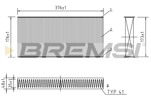 filtras, salono oras - FC0403C BREMSI