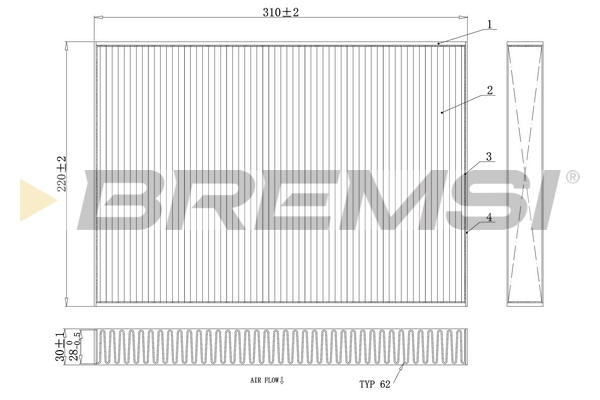 Filter, interior air - FC0410 BREMSI