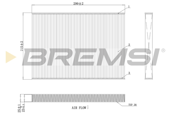 Filter, interior air - FC0412A BREMSI