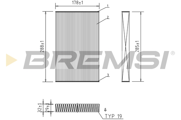 Filter, interior air - FC0414C BREMSI