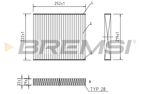 Filter, interior air - FC0416A BREMSI