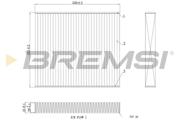 Filter, interior air - FC0416C BREMSI