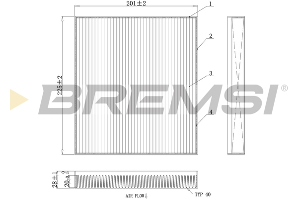 Filter, Innenraumluft - FC0418C BREMSI