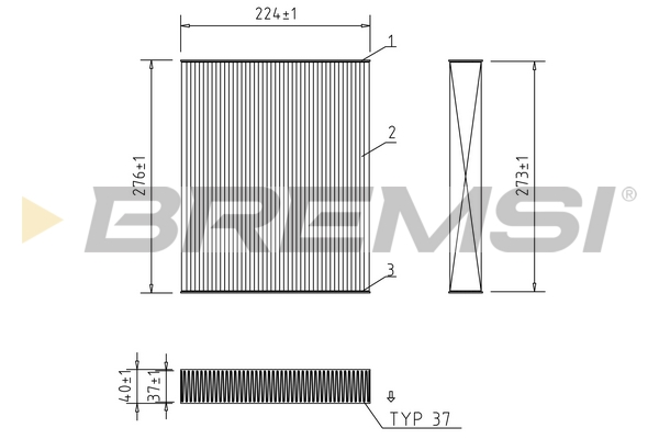 filtras, salono oras - FC0422 BREMSI