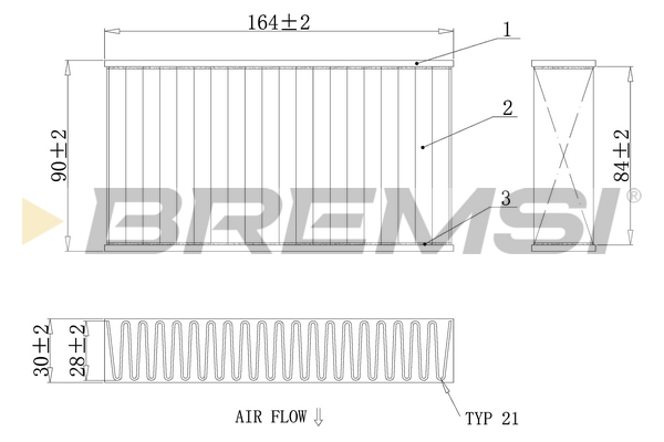 Filter, interior air - FC0425A BREMSI