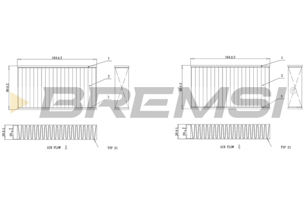 filtras, salono oras - FC0425C BREMSI