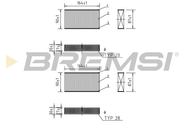 filtras, salono oras - FC0425 BREMSI