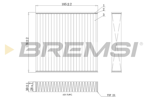 Filter, interior air - FC0427A BREMSI
