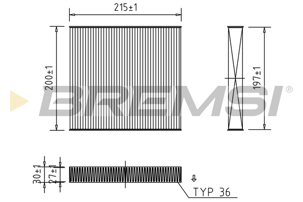 Filter, interior air - FC0431 BREMSI