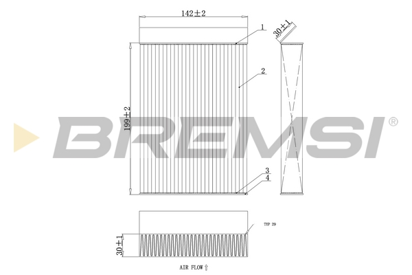 Filter, interior air - FC0435 BREMSI