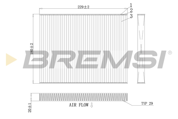 Filter, interior air - FC0443A BREMSI