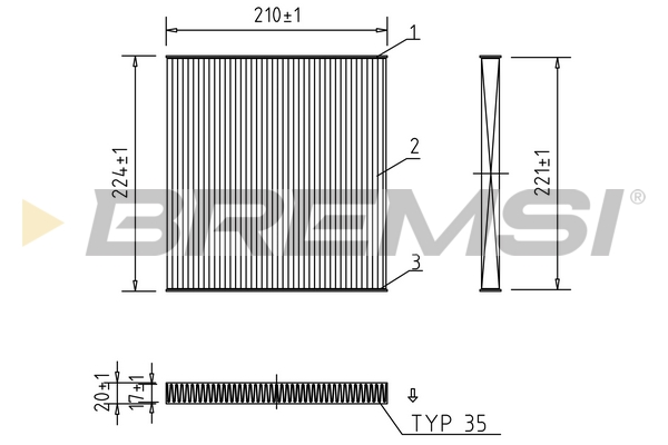 Filter, Innenraumluft - FC0445 BREMSI