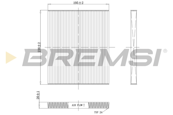 filtras, salono oras - FC0451C BREMSI