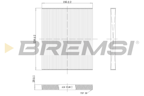 Filter, interior air - FC0451 BREMSI