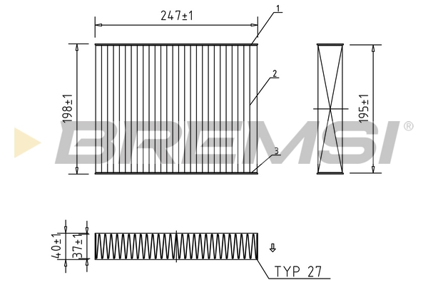 Filter, interior air - FC0455A BREMSI
