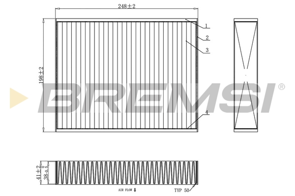 Filter, interior air - FC0455 BREMSI
