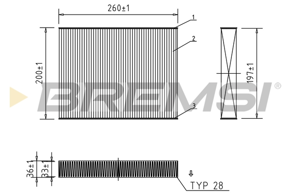 Filter, interior air - FC0459A BREMSI