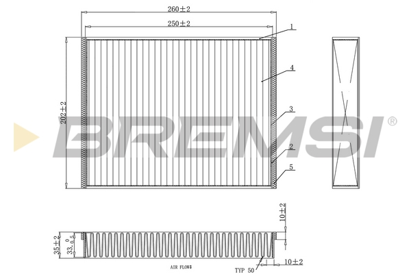 Filter, interior air - FC0459 BREMSI