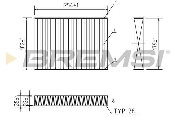 Filter, interior air - FC0462A BREMSI