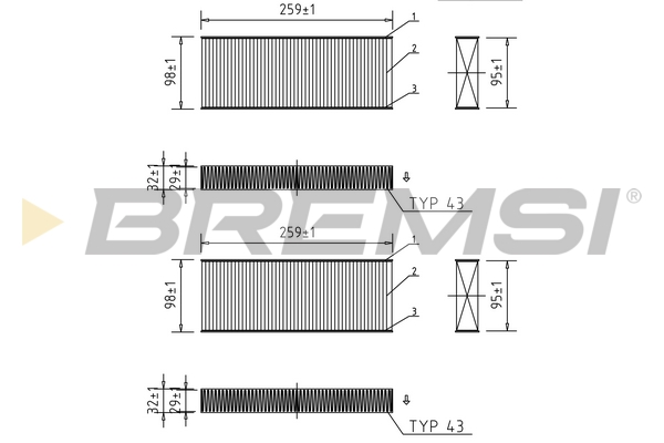 Filter, interior air - FC0464 BREMSI