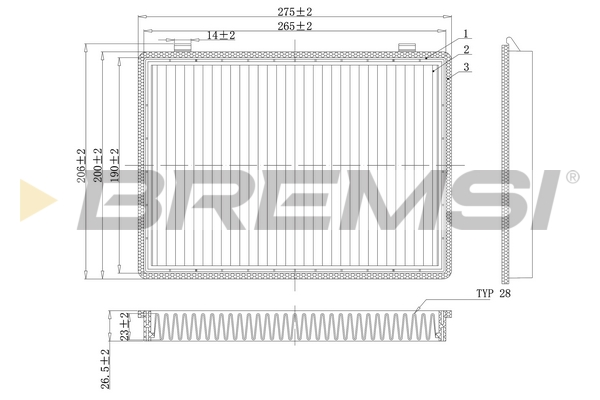 Filter, interior air - FC0466C BREMSI