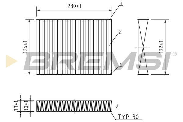 filtras, salono oras - FC0470A BREMSI