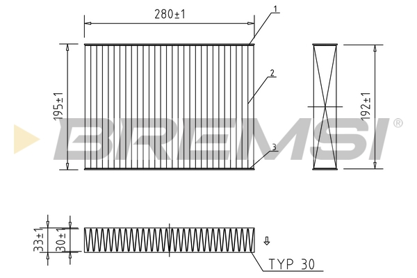 Filter, interior air - FC0470C BREMSI