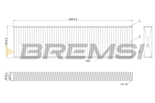 Filter, interior air - FC0474 BREMSI
