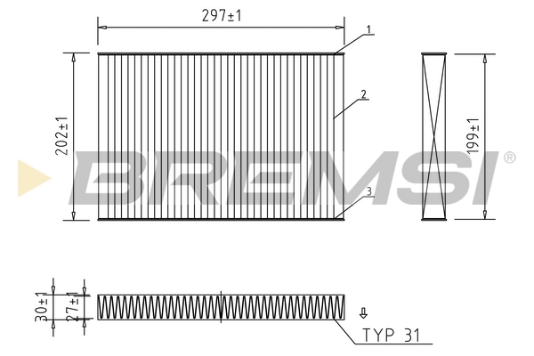 Filter, interior air - FC0484C BREMSI