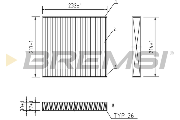 Filter, interior air - FC0492C BREMSI