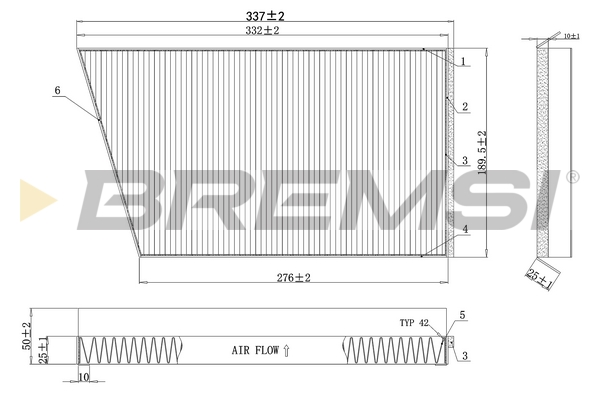 Filter, interior air - FC0502C BREMSI