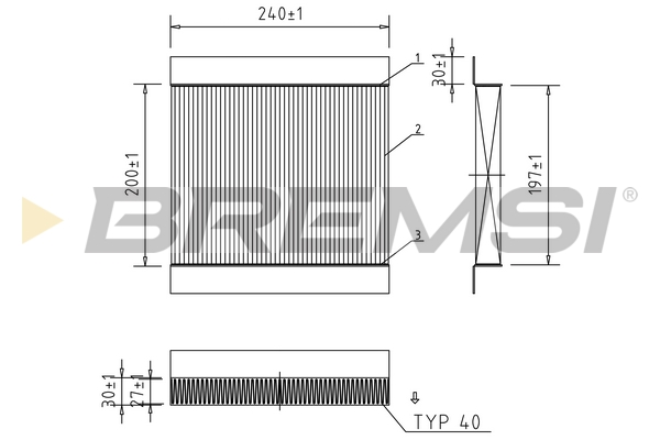 Filter, interior air - FC0854 BREMSI