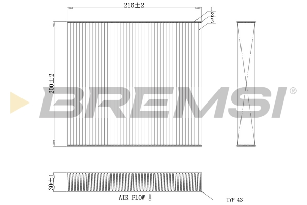 Filter, interior air - FC0855 BREMSI