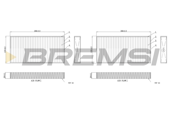 Filter, interior air - FC0859 BREMSI