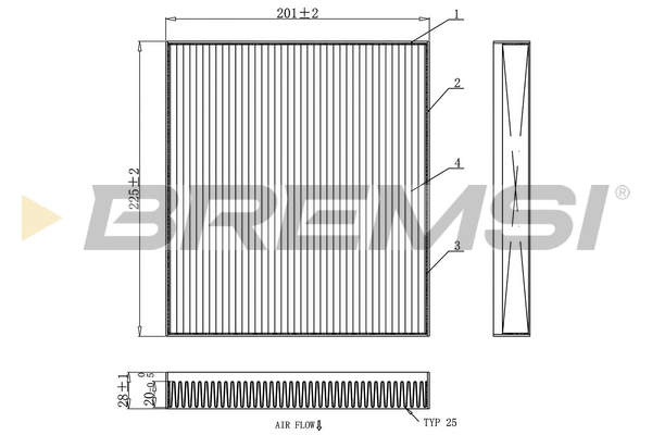 Filter, interior air - FC0872C BREMSI
