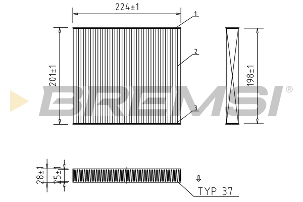 Filter, interior air - FC0872 BREMSI