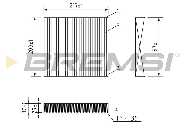 Filter, interior air - FC0874 BREMSI