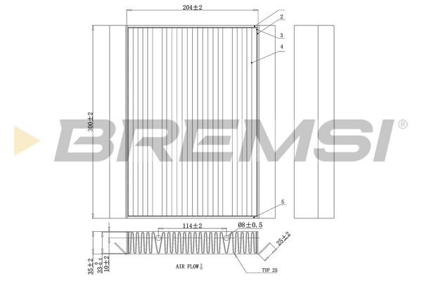Filter, interior air - FC0876A BREMSI